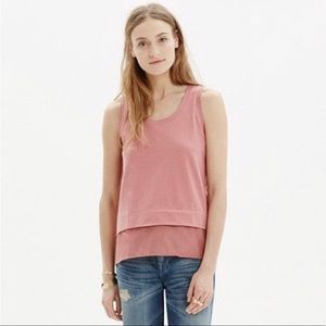 Madewell Silk Layer Tank Top Size Small